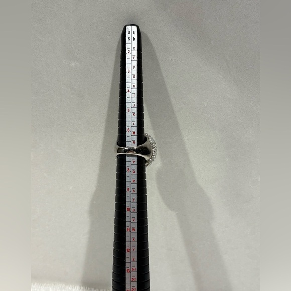 Vintage Statement Pearl & Black Rhinestone Ring - Size 7 - Picture 17 of 17